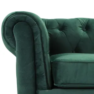 Armchair CHESTERFIELD Velvet Emerald Green