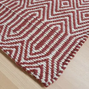 Geometric Handmade Modern Easy to clean Rug for Dining Room Bed Room and Living Room-66 X 200cm (Runner)