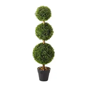 Artificial Green Triple Topiary Tree