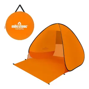 Milestone Camping Pop-Up Beach Tent with Extendable Ground Sheet