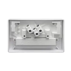 LAP White Single to double converter socket