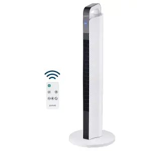 LIVIVO 35" Digital Tower Fan with a Remote Control - White