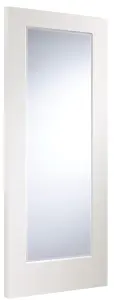 Pre-Finished Internal White Cesena Door with Clear Bevelled Glass  - 1981 x 838 x 35mm (33")