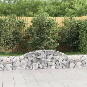 Berkfield Arched Gabion Basket 300x30x40/60 cm Galvanised Iron