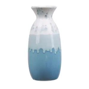 Flower Vase CHALCIS Ceramic Blue