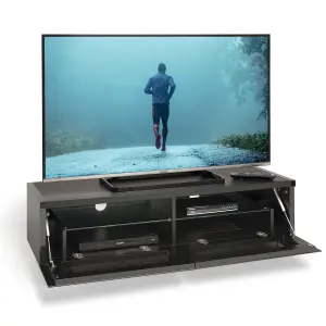 AVF Panorama 1.2m TV Stand with Reversible Top - Walnut & Black