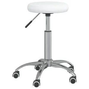 Berkfield Office Swivel Chair White Faux Leather