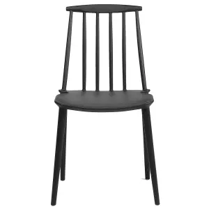 Set of 2 Dining Chairs VENTNOR Black