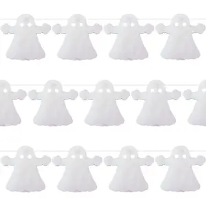 Halloween Ghost Garland Paper Home Party Decorations Themed 3M