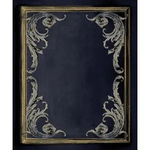 Paul Moneypenny Rococo Panel Navy Textured Vinyl Wallpaper Modern Paste The Wall