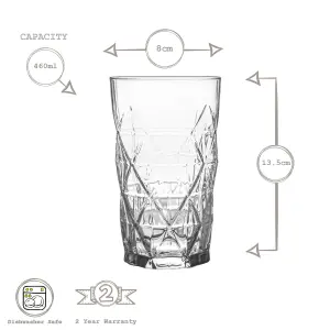 LAV - Keops Highball Glasses - 460ml - Pack of 6