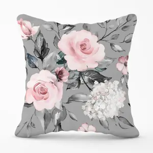 Dusty Pink Roses Outdoor Cushion 45cm x 45cm