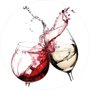 Wine Glasses Mural - 144x144cm - 5425-R