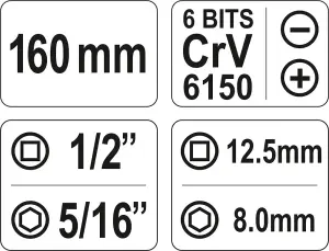 YATO YT-2802, professional hand impact screwdriver set 7pcs