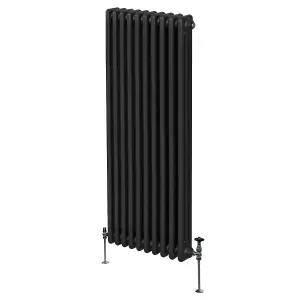 Traditional 3 Column Radiator - 1800 x 472 mm - Black