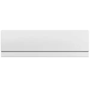 Cooke & Lewis Gloss White Straight Front Bath panel (H)51cm (W)180cm