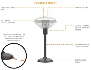 Sahara Table Top Heater for outdoors- 4kw