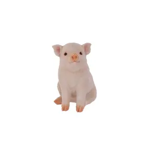 Terrastyle Pink Resin Piglet Garden ornament (H)22cm