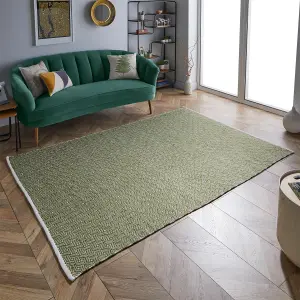 The Rug Seller Green Brittany Rug For Living Room - Extra Large 200x290cm