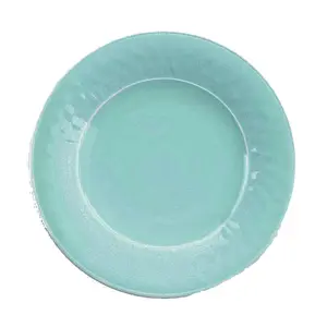 Purely Home Crackle Turquoise Melamine Dinner Plate