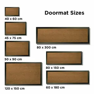 Nakale Halway Kitchen Doormat Black / Rectangle W50 x L90 cm