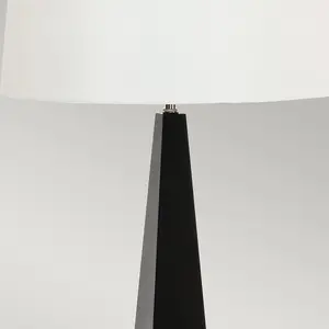 Luminosa Ascent Table Lamp with Round Tapered Shade, Black