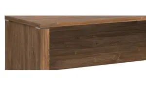 Computer Desk Home Office Study Furniture Modern 160cm Wide Solid Medium Oak Effect Gent