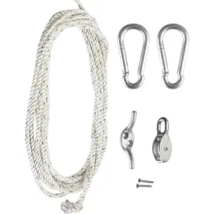 Kookaburra Galvanised Steel Easy Hoist Standard Fixing Kit for Shade Sail Fitting Garden Patio Accessory