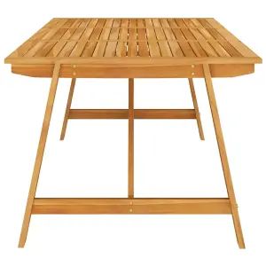 Berkfield Garden Dining Table 206x100x74 cm Solid Acacia Wood