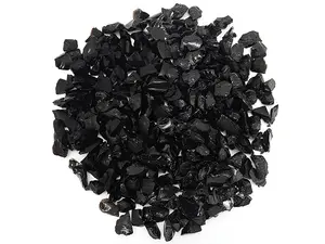 Midnight Black Tumbled Glass Chippings 10-20mm - 25 1kg Bags (25kg)