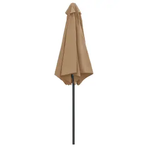 Berkfield Outdoor Parasol with Aluminium Pole 270x246 cm Taupe