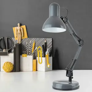 HomeLife 35w 'Swing Poise' Hobby Desk Lamp - Anthracite Grey