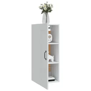 Berkfield Hanging Cabinet White 35x34x90 cm Engineered Wood