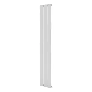 Agadon Milan Aluminium Designer Radiator 1800 x 280 mm White - 2164 BTU - 10 Years Guarantee