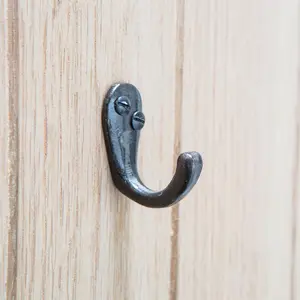 Hammer & Tongs - Single Robe Hook - W20mm x H45mm - Raw