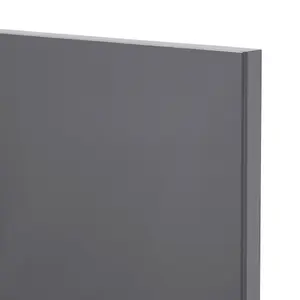 GoodHome Stevia Gloss anthracite Slab Highline Cabinet door (W)600mm (H)715mm (T)18mm