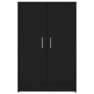 Berkfield Shoe Cabinet Black 60x35x92 cm Engineered Wood