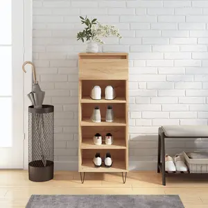 Berkfield Shoe Cabinet Sonoma Oak 40x36x105 cm Engineered Wood