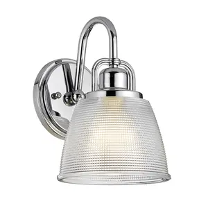 Elstead Dublin 1 Light Wall Light, Polished Chrome, Polished Chrome , IP44, G9