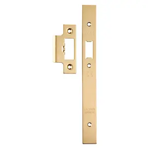 Forend Strike & Fixing Pack Suitable for DIN Security Latch Satin Brass