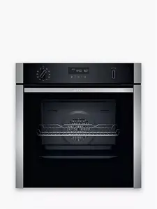 Neff N50 Slide And Hide B6ACH7HH0B Built In Electric Self Cleaning Single Oven, Stainless Steel