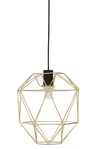 Interiors by Premier Wyra Champagne Gold Pendant Light