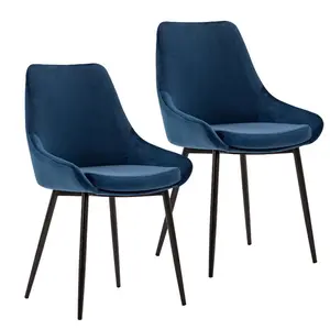 Rocio Upholstered Dining Chair (Set of 2) Blue