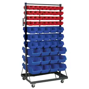 Sealey Mobile Bin Tool Storage System Organiser With Heavy Duty Castors TPS118