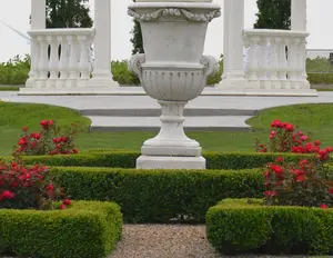 Giant White Floral Design Vase