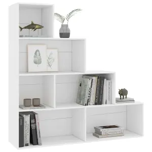 Berkfield Book Cabinet/Room Divider White 155x24x160 cm Engineered Wood