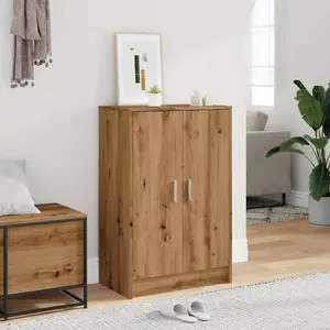 Berkfield Shoe Cabinet Artisan Oak 60x35x92 cm Engineered Wood