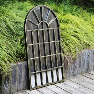 Large Gothic Arch Mirror - Black Gold