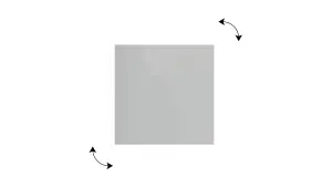 ALLboards 50x50cm grey magnetic glass board - frameless glass board, tempered glass suitable for neodymium magnets