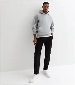 New Look Men's Grey Marl Oversized Cotton Blend Hoodie - L